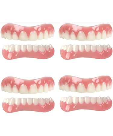Batlam dentures cosmetic veneer whitening temporary prosthesis teeth below wrong teeth silicone denture for men women 4 couple