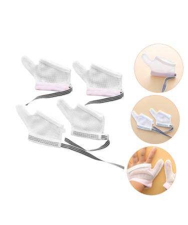 PLAFOPE 2 Pairs Anti-Eating Gloves for Kids | Thumb Protector & Hand Mittens for Nail Biting | Breathable Finger Guard | Child Nylon Gloves 11x7x0.5cm | Pink Black - Buy Online on GoSupps.com