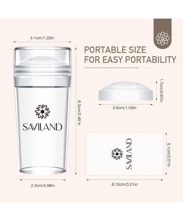 Saviland French Tip Nail Stamper Kit with Black+White Stamping Gel Polish - DIY French Manicure Set - Buy Online on GoSupps.com