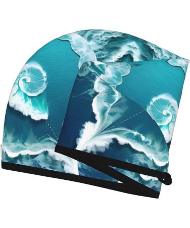 Sea of Love Dry Hair Cap - Super Absorbent Elastic Wrap for Long Thick Hair | Quick Drying Women's Hair Cap - Buy Online on GoSupps.com