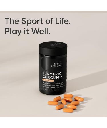 Sports Research Turmeric Curcumin C3 Complex - Softgels with Bioperine Black Pepper Extract & Organic Coconut Oil, Standardized 95% Curcuminoids - Non-GMO Verified & Gluten Free - 500mg, 120 Count - Buy Online on GoSupps.com