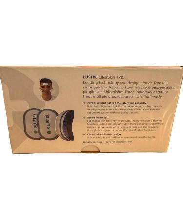 LUSTRE ClearSkin TRIO - Blue Light Acne Treatment Device UV-Free & Wireless | LED Therapy for Face and Body Acne Spots and Blemishes | Prevent breakouts inflammation and Skin Redness - Buy Online on GoSupps.com