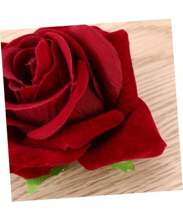 minkissy 2 1 Flower Hair Accessories Bridal Hair Clip Fall Decor Flower Brouch Rose Clip Scarf Pin Artificial Flower Hairpin Hair Comb Rose Hair Clip Flower Hair Clip Rose Brooch Pin Hawaii medium Rosso - Buy Online on GoSupps.com