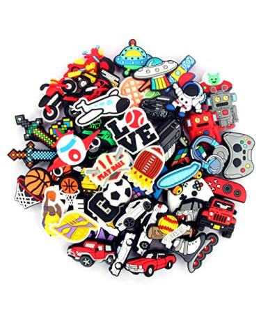 Vaymzsuc 27 50 100Pcs Pack Shoe Decorations Charms for Boys Girls Women Teens Kids Clog Accessories Pins Fit for Garden Sandals Wristband Bracelet 50pcs boys pack