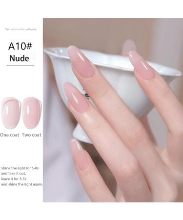 Nude Nail Polish Jelly Pink Translucent Nude Pink Nail Varnish Long Lasting Nude Gel Nail Varnish Sheer Jelly Gel Nail Polish for DIY Nail Art Highly Pigmented Clear Gel Nail Polish Gift for Girls - Buy Online on GoSupps.com
