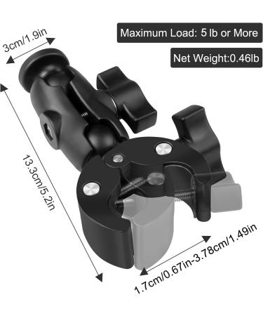 Taisioner Super Camera Clamp Mount with Double Socket Arm and 1/4 -20 Ball Head Adapter for GoPro, AKASO, DJI Action, Insta360, DSLR - Ideal for Digital Camera, Monitor, LED Lights, Ronin-M, Ronin MX, Freefly MOVI - Buy Online on GoSupps.com