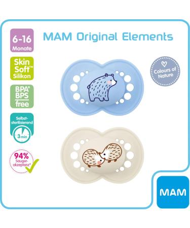 MAM Original & Air Silicone Pacifier Set for Boys (6-16 Months) | 6 Pacifiers + 3 Sterilization Boxes | International Shipping - Buy Online on GoSupps.com