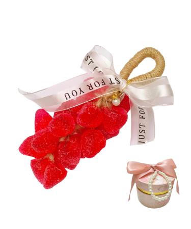 Handmade Crystal Strawberry Soap with Strawberry Essential Oil - Premium Practical Gift for Wedding Best Friend & Lover Natural Hand Soap for Daily Use - Buy Online on GoSupps.com