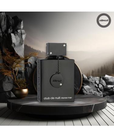 Bundle of ARMAF Club De Nuit Intense Man 3.6oz Eau de Toilette with 5ml Portable Refillable Atomizer and Refillable Car Freshener in a Satin Gift Bag - Buy Online on GoSupps.com