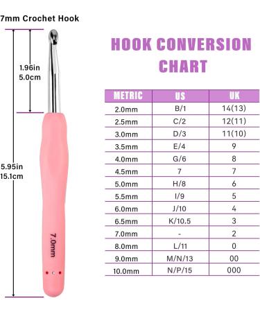 43 PCS Ergonomic Crochet Hook Set with Case and Accessories - Ideal for Arthritic Hands - 14 Sizes, Extra Long Needles - Knitting Kits for Enthusiasts - Buy Online on GoSupps.com