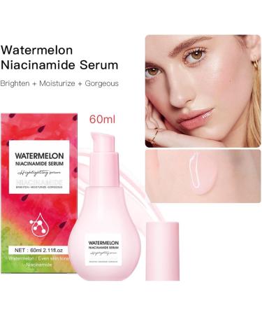 60ml Watermelon Dew Drop Skincare Hyaluronic Acid Serum For Face Glow Recipe Niacinamide Hydrating Serum Lightweight bubble moisturizer Toner skin care Pore Minimizer&Priming Liquid Highlighter (A 1PCS) - Buy Online on GoSupps.com