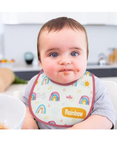 Vicloon Baby Bandana Dribble Bibs 7pcs - Teething Bibs for Boys and Girls | Soft & Absorbent Infant Bibs | Unisex Pink-white - Buy Online on GoSupps.com