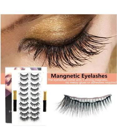 Magnetic Eyeliner and Eyelash Kit- 10 Reusable Pairs | Waterproof, Long Lasting | No Glue Needed | FREE Tweezer | For Use With Magnetic False Lashes - Buy Online on GoSupps.com