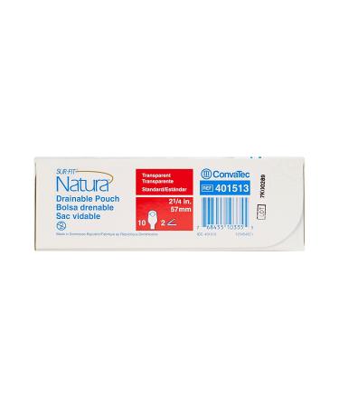 Convatec 401513 SUR-FIT Natura Drainable Pouch with Comfort Panel - 57mm Flange - 10/BX - Buy Online on GoSupps.com