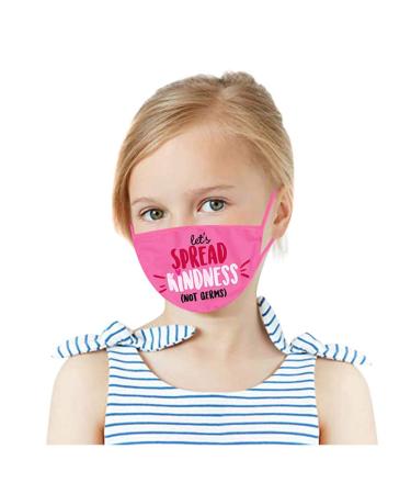 Yliquor 1PC Printed Cotton Facial Covering Washable Face Protection Breathable Cute Cartoon Face Bandanas Anti-Haze Dustproof for Kids (1 PC F)