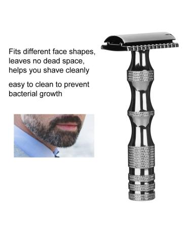 EVTSCAN Classic Men's Anti-Slip Dual Blade Manual Razor - Vintage Style Black Shaver for a Smooth Shave - Buy Online on GoSupps.com