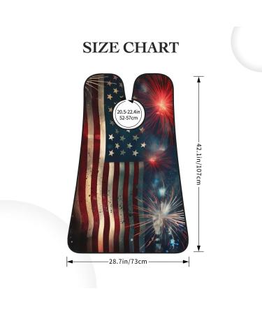 Colorful Fireworks US Flag Shaving Bib | Waterproof Beard Apron - Perfect Gifts for Dad on Election Day | One Size Fits All - Buy Online on GoSupps.com