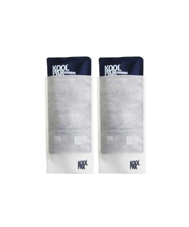 Koolpak Luxury Reusable Hot & Cold Gel Pack Large (12 x 29cm) with Non-Woven Sleeve - Twin Set White 4 Count (Pack of 1)