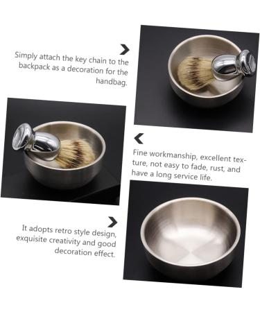 Minkissy 2pc Men's Shaving Set - Rustproof Steel Grooming Tools & Shaving Bowl with Brush - Premium Quality Key Bowl for Men - Buy Online on GoSupps.com