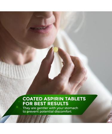 NobleAid Low Dose Baby Aspirin 81mg 300 Count - Enteric Coated Pain Relief Tablets for Men and Women - Safe Fever Reducer for Headache, Arthritis & Inflammation - Buy Online on GoSupps.com