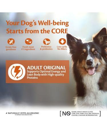 Wellness CORE Adult Original 10kg Chicken & Turkey Dry Dog Food for Medium Breed Dogs All-Natural Grain-Free High Meat Content Protein-Rich No Added Sugar Original - Chicken & Turkey 10 kg (Pack of 1) - Buy Online on GoSupps.com