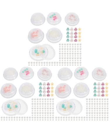 LALAFINA 18 Boxes Nail Art Accessories Artificial Nails Decors Star Nail Art Manicures Steel Balls Manicure Flower Embellishment Nail Art Beads The Flowers Plastic Flower Delicate
