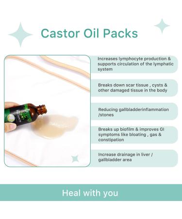 Kllalo Castor Oil Pack Kit | Organic Castor Oil & Reusable Wrap for Liver Detoxification | Adjustable Cotton Packs - Buy Online on GoSupps.com
