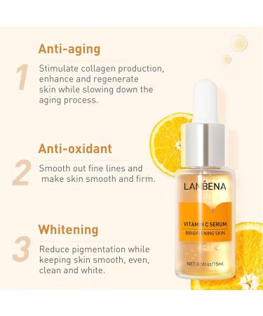 Vitamin C Serum For Face Vitamin C Serum With Hyaluronic Acid And Glycerol Boost Skin Collagen Anti Aging Serum Anti Wrinkle Facial Serum Anti-Aging Wrinkles Dark Spots Facial Skin Care - Buy Online on GoSupps.com