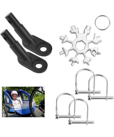 Buy DikeBAO 2-Piece Universal Bike Trailer Coupling for Kids & Dogs | Safe & Versatile Bicycle Trailer Support with Safety Pens & Key - Buy Online on GoSupps.com