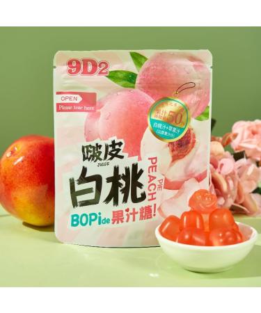 4 flavors of peeled fruit jelly candy 75g/bag 50% fruit jelly candy peel glucose Chinese candy chewing candy fruit candy and leisure Dim sum joy candy (White peach flavor 9bags) White peach flavor 9bags - Buy Online on GoSupps.com