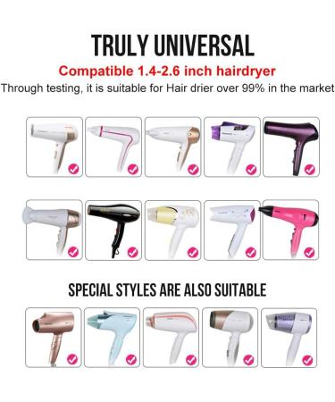 Universal Hair Diffuser Attachment for Curly, Wavy, Thick, and Natural Hair - Adjustable 1.4-2.6 inch Dryer Nozzle in White - Buy Online on GoSupps.com