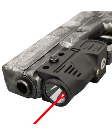 Laswin Tactical Flashlight with Internal Red Laser Sight for Handguns,2 in 1 Laser Light Combo,Magnetic Charging Flashlight Gun Laser Sight for Pistol,Glock,Rifles,Shotguns