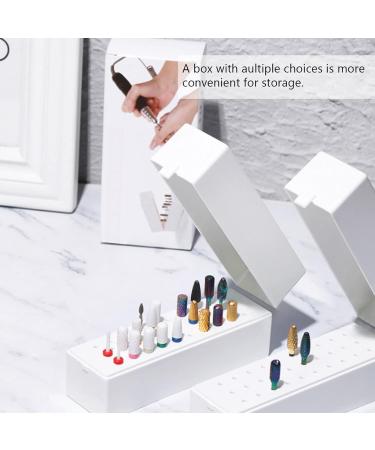 YUYTE Nail Drill Holder Nail Drill Storage Box Dustproof Stand Displayer Organizer Container 30 Holes for Beauty Salon and Household (No Drill) - Buy Online on GoSupps.com