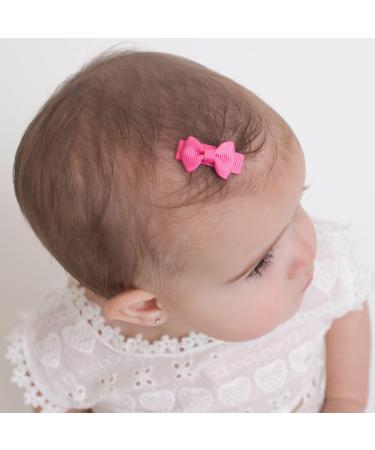 Baby Girls Non-Slip Tiny Bow Snap Hair Clips for Toddlers - Set of 20 - Buy Online on GoSupps.com