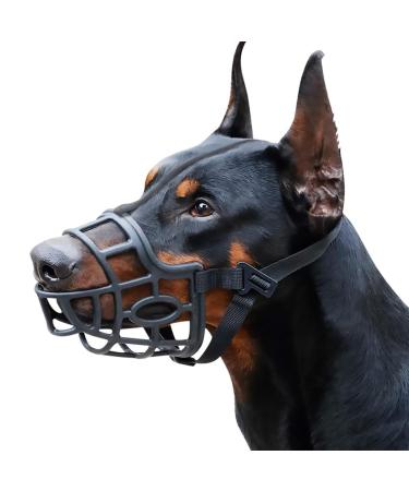 Mayerzon muzzle for dogs breathable basket muzzle for small medium -sized large and XL dogs stop biting barking and chewing (XS - Border Terrier) XS - Border Terrier Schwarz