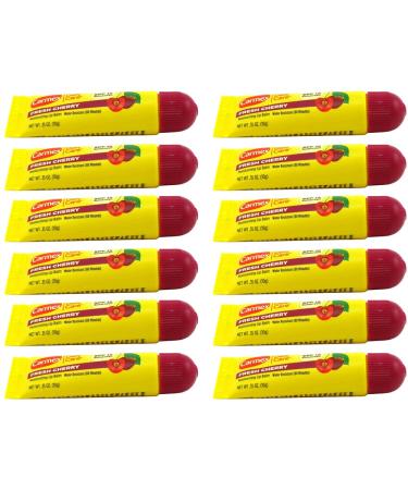 Carmex Lip Balm Fresh Cherry Spf15 0.35 Ounce Tube (12 Pieces)