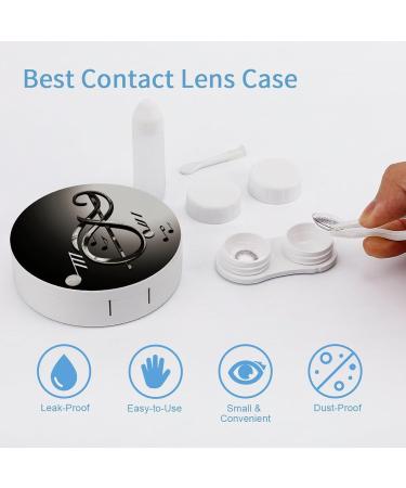 Portable Music Symbol Contact Lens Case - Travel-Friendly Storage Box for Easy Lens Protection - Buy Online on GoSupps.com