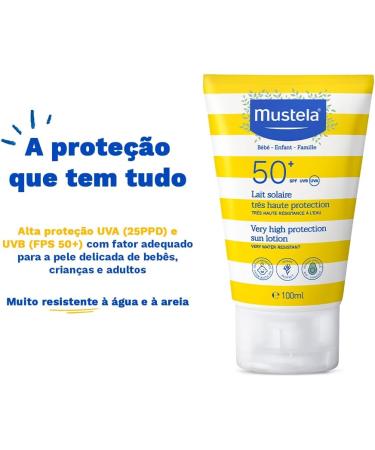 Mustela SPF 50+ Sun Lotion 100ml - High Protection, Pack of 1 - Buy Online on GoSupps.com