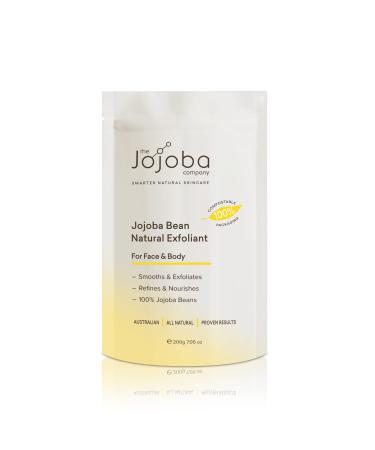 The Jojoba Company Jojoba Bean Natural Exfoliant Natural Scrub for Face and Body Gently Exfoliates and Smooths Skin Leaves Skin Refined and Nourished 200g
