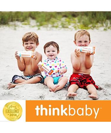 Thinkbaby Safe Sunscreen SPF 50+ 6oz Family Size (2-Pack) - Broad Spectrum UVA/UVB Protection - Buy Online on GoSupps.com