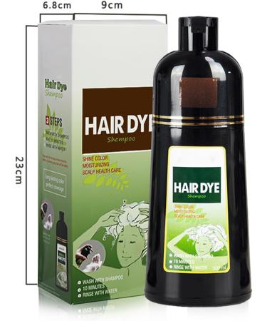Hair color shampoo 500 ml instant shampoo for brown hair herbal shampoo gray hair shampoo for men and women brown shampoo - Buy Online on GoSupps.com
