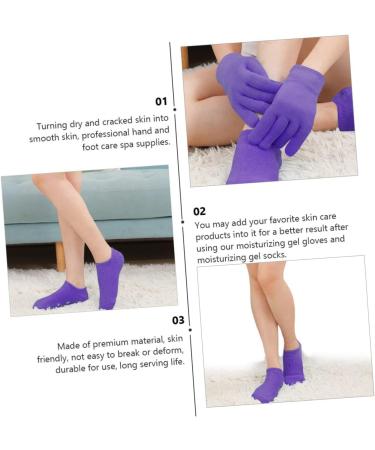 2 Sets Hand and Foot Care Set Gel Socks Bat Wing Hair Band Gel Gloves Feet Care Socks Repairing Dry Skin Gloves Beauty Vegetable Gel Miss Silicone Gel Skin - Buy Online on GoSupps.com