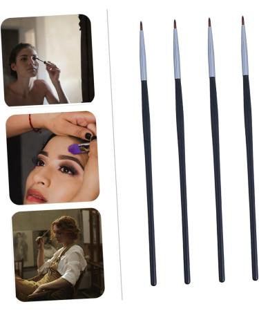 Baluue 4pcs Fine Eyeliner Brush Eye Shadow Travel Lipstick Brush Makeup Black Fiber - Buy Online on GoSupps.com