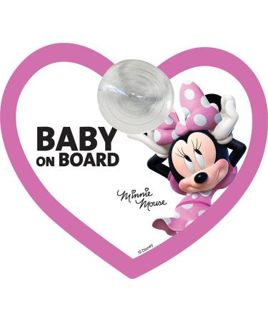Disney Minnie Mouse Car Sign Baby On Board Attachment with suction cup