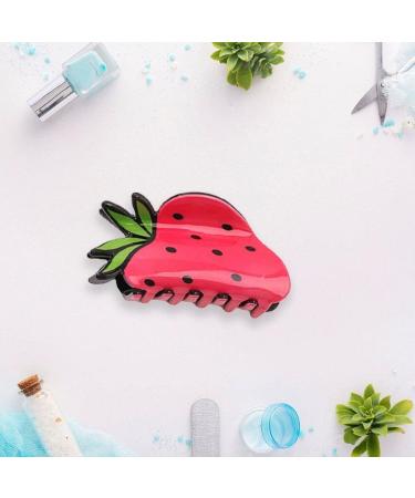 Charming Strawberry-Shaped Hair Claw Clip - Stylish Durable and Perfect for a Tropical- Look - Buy Online on GoSupps.com