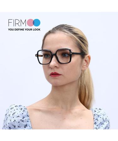 Shop Firmoo Prescription Reading Glasses 1.00x-3.00x for Men & Women - Round Blue Light Filter TR90 - Stylish Black Frames - Buy Online on GoSupps.com