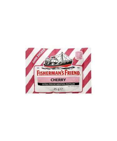 Fisherman's Friend Cherry - Sugar-Free & Vegan Candies for Fresh Breath | Exclusive 8-Pack (8 x 25g) - Buy Online on GoSupps.com
