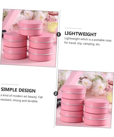 Beaupretty Travel Aluminum Box Cream Box empty lotion jars tea screw jar tea samples Cosmetic Sample Container metal lip tin plastic container Cosmetics Container travel spices make Tea 5.7X2.7cm Pink - Buy Online on GoSupps.com