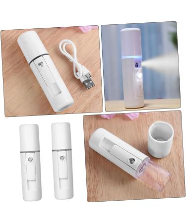 AUTSUPPL 2pcs Spray Meter Handhold Facial Mister Mini Face Humidifier Women Face Steamer Plastic White - Buy Online on GoSupps.com
