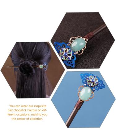 Beaupretty Wooden Hairpin Tassel Hairpin Bridal Headpieces for Wedding Womens Hair Clips Hair Sticks for Buns Women Hair Accessories Hair Sticks for Hair Bride Tiara Glass Costume Miss Japan Color 6 - Buy Online on GoSupps.com